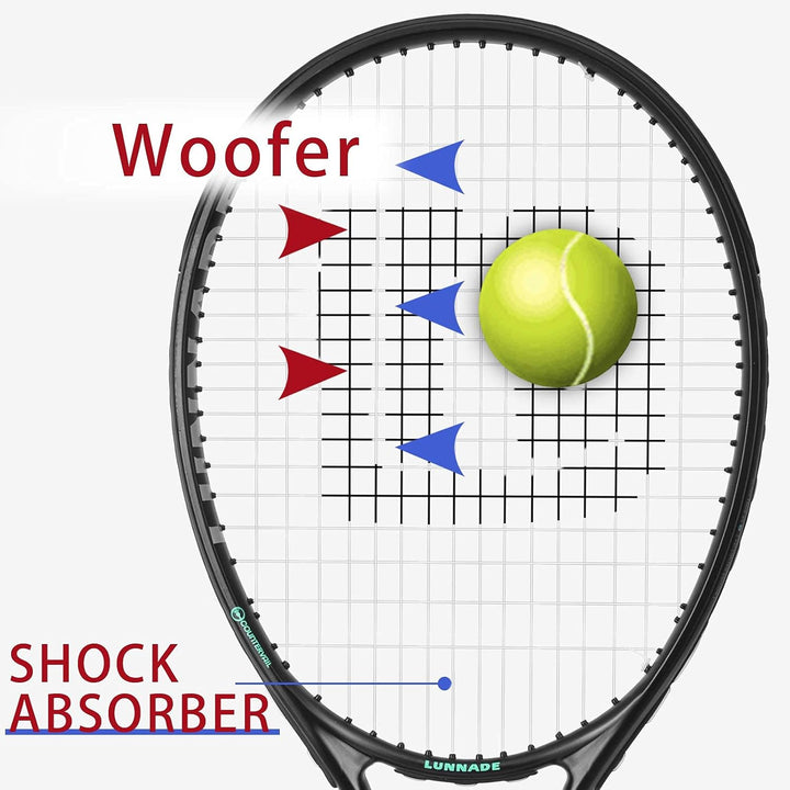 LUNNADE Tennisschläger für Erwachsene, 27 Zoll Leicht Tennisschläger mit Hülle, Geeignet für Damen H