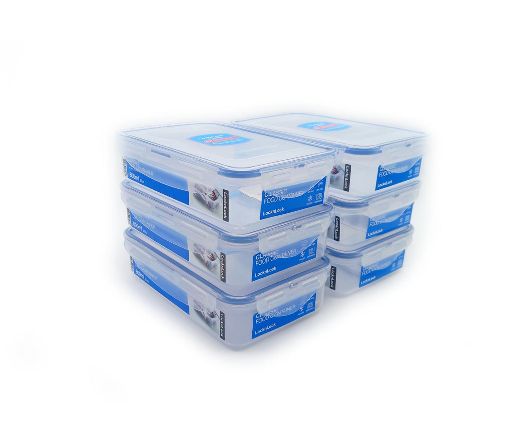 Lock & Lock Frischhaltedosen, luftdicht, rechteckig, ca. 770 ml, 6 Stück 1, 1