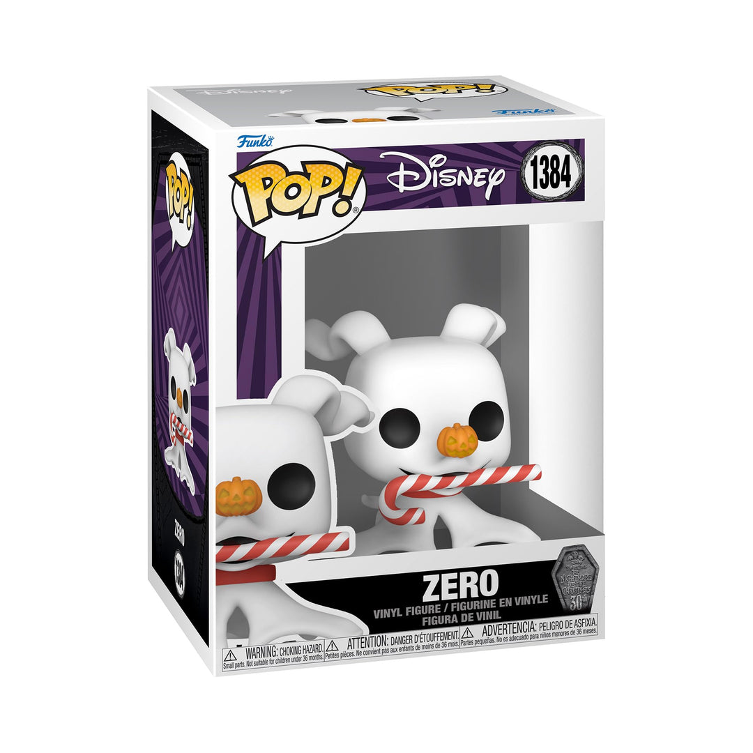 Funko Pop! Disney: The Night Before Christmas 30th - Zero mit Candycane - The Nightmare Before Chris