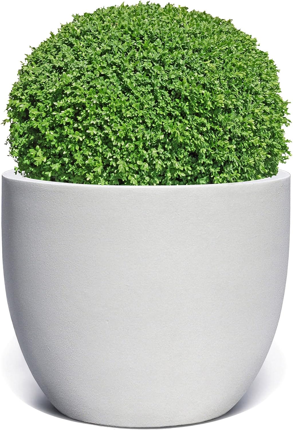 ESCHBACH® Pflanzkübel Egg Pot 60 Weiss Rund XL * 55 x 55 x 46 cm * 10 Jahre Garantie 55x55x46, 55x55