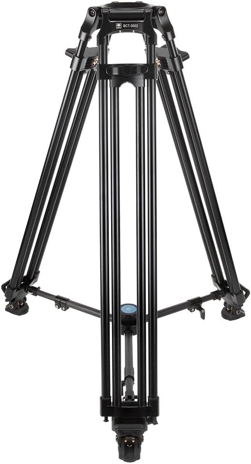 Sirui BCT-3002 Broadcast-Stativ mit Tasche ohne Kopf (Aluminium, 100 mm Halbschale, Höhe 150 cm, Gew