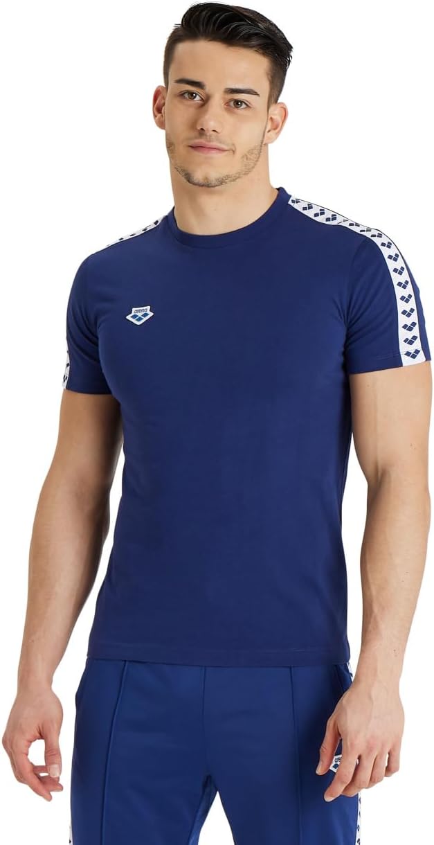 ARENA Unisex Herren Team T-Shirt, Marineblau/Weiss/Marineblau, X-Small
