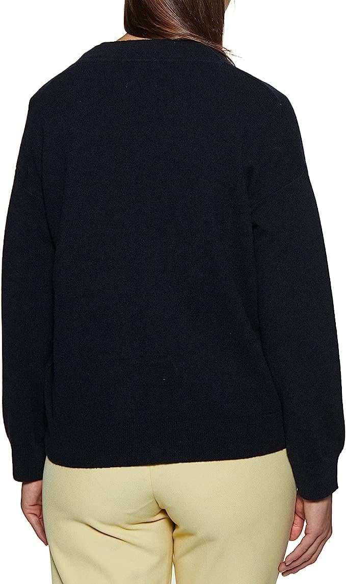 GANT Damen Superfine Lambswool Cardigan Strickjacke L Evening Blue, L Evening Blue