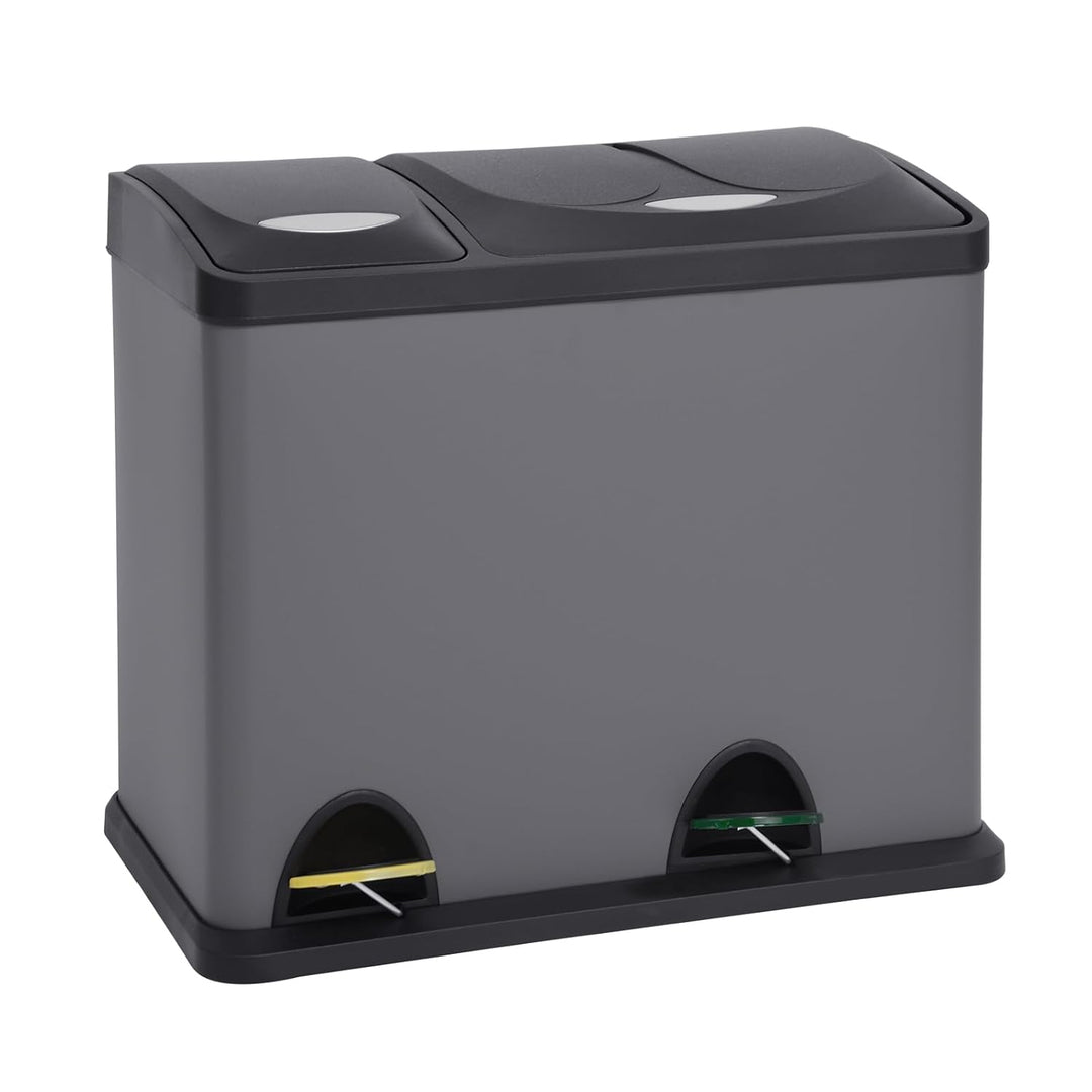 SVITA TC2Combo26 Küchen-Eimer 26Liter 8L+18L kombiniert doppelt Abfalleimer 2er-Mülleimer Mülltrennu