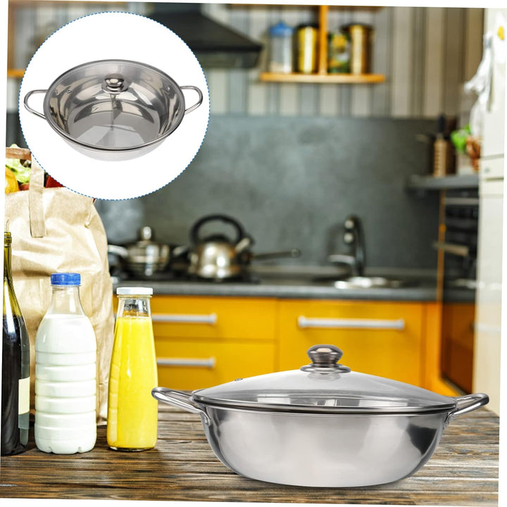 Cabilock Induktionstopf Dual Hot Pot Induktionskochtopfpfanne Eintopftöpfe Mit Deckel Double Flavor