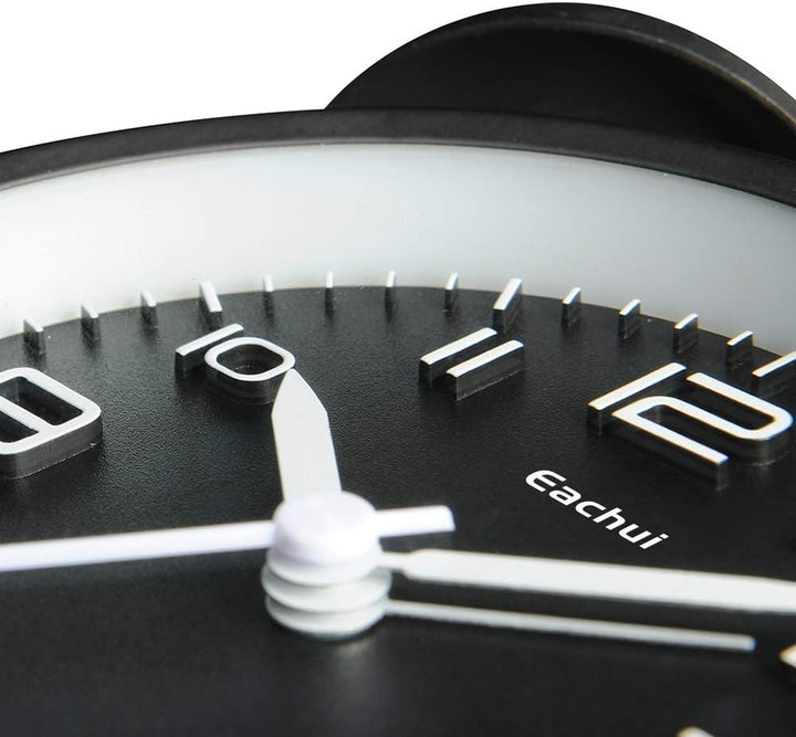 Eachui Doppelglockenwecker mit Nachtlicht, Lauter Alarm, Wecker Analog mit grosses Zifferblatt von 4