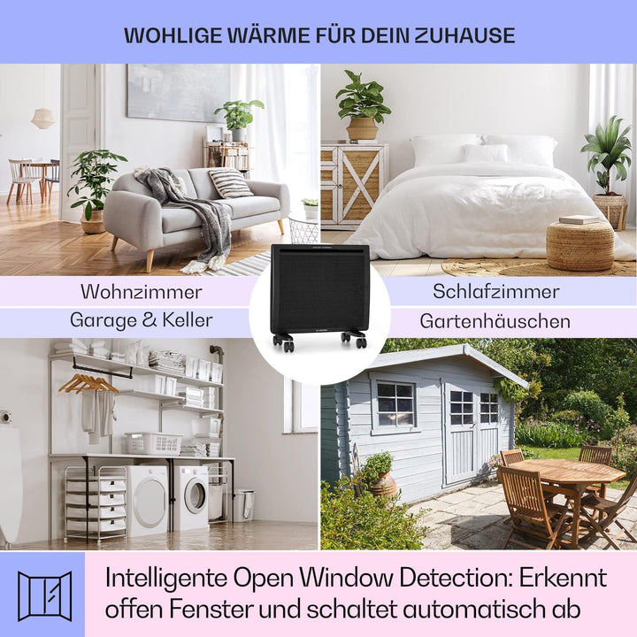 Klarstein Hot Spot Slimcurve Double 2-in-1 Heizgerät - Konvektions- und Infrarotheizung, Überhitzung