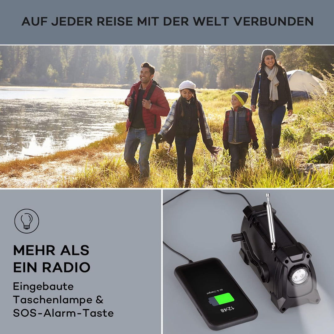 Auna Dab, FM/Dab/Dab+, tragbares Radio mit Bluetooth, Stereo-Lautsprecher, AUX-Leistung mit LCD-Disp