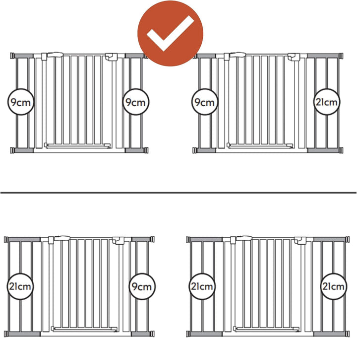hauck Treppenschutzgitter Türschutzgitter Clear Step Autoclose 2 für Breiten 75-80 cm Ultra Flache S