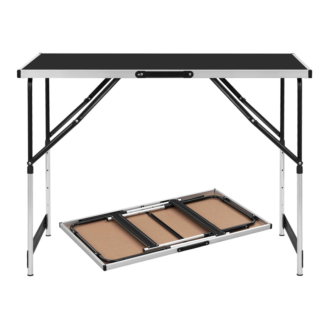 eSituro Campingtisch Alu Klapptisch höhenverstellbar 100x60x73-94cm Falttisch Picknicktisch, Tischpl