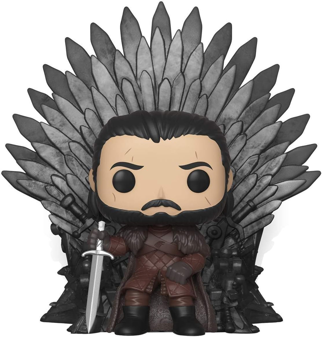 Funko Deluxe: Game of Thrones S10: Jon Snow Sitting on Iron Throne, Mehrfarben,Einheitsgrösse POP! D