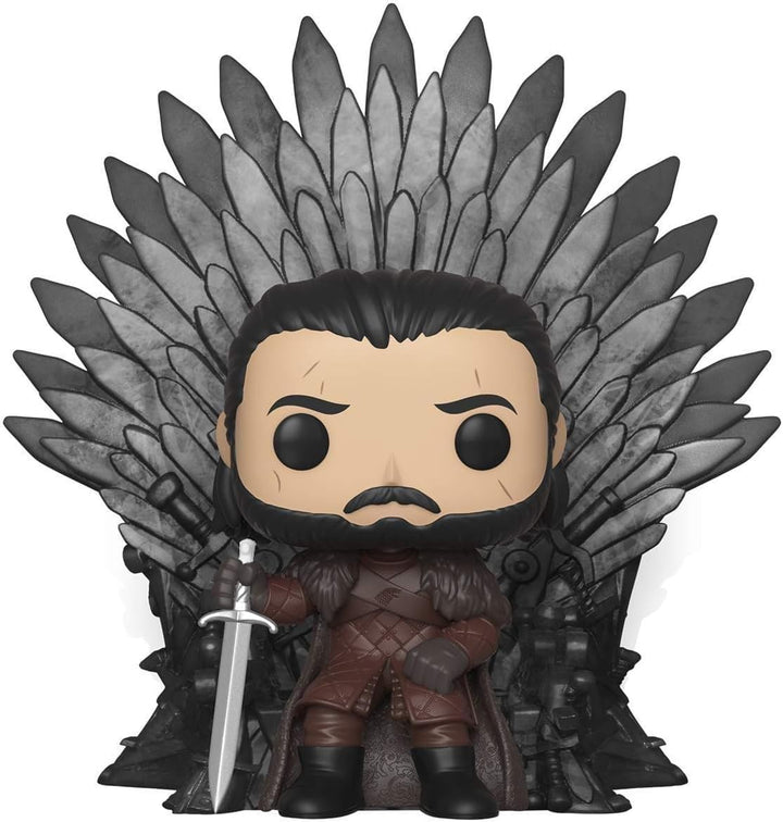 Funko Deluxe: Game of Thrones S10: Jon Snow Sitting on Iron Throne, Mehrfarben,Einheitsgrösse POP! D