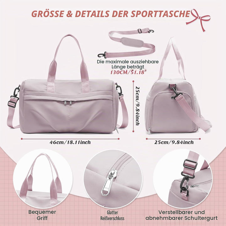 HYC00 Sport Duffel Bag Damen Sporttasche mit Schuhfach Reisetasche Damen Weekender Travel Bag Handge