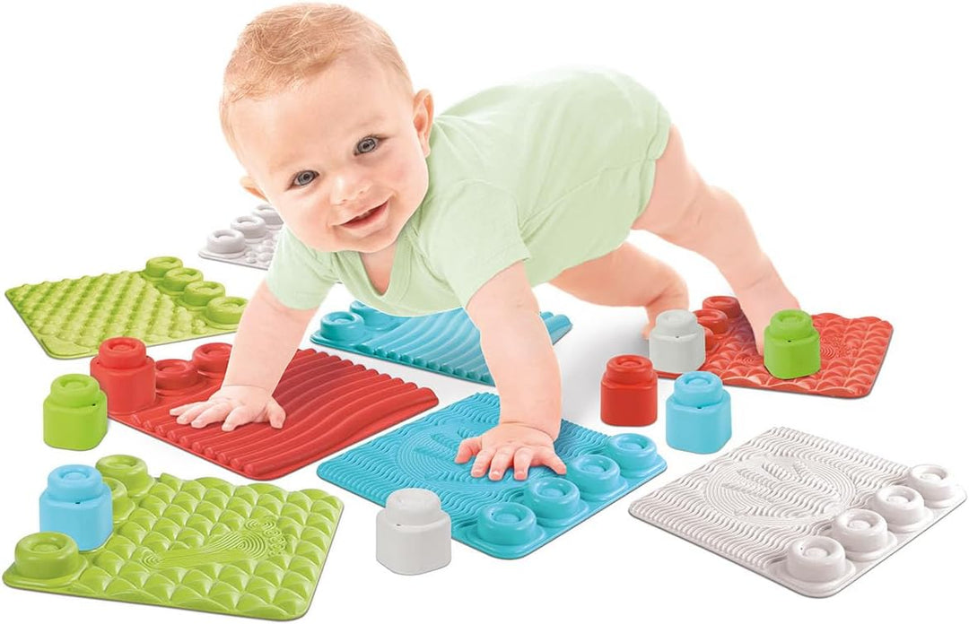 Clementoni 17352 Soft Clemmy Sensorische Krabbeldecke für Babys Bausteine für Kleinkinder ab 10 Mona