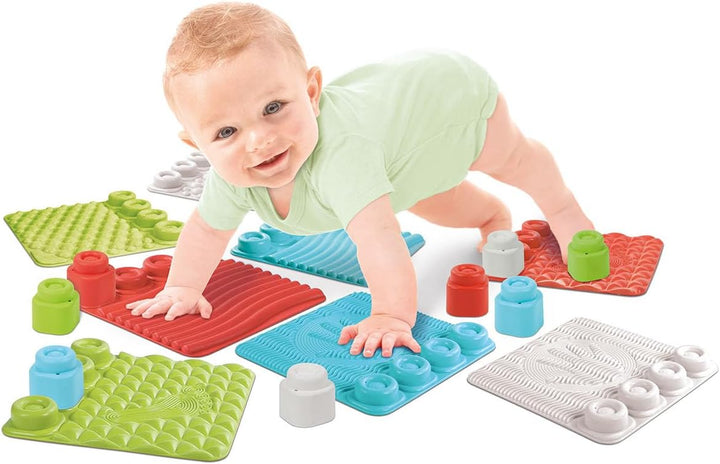 Clementoni 17352 Soft Clemmy Sensorische Krabbeldecke für Babys Bausteine für Kleinkinder ab 10 Mona