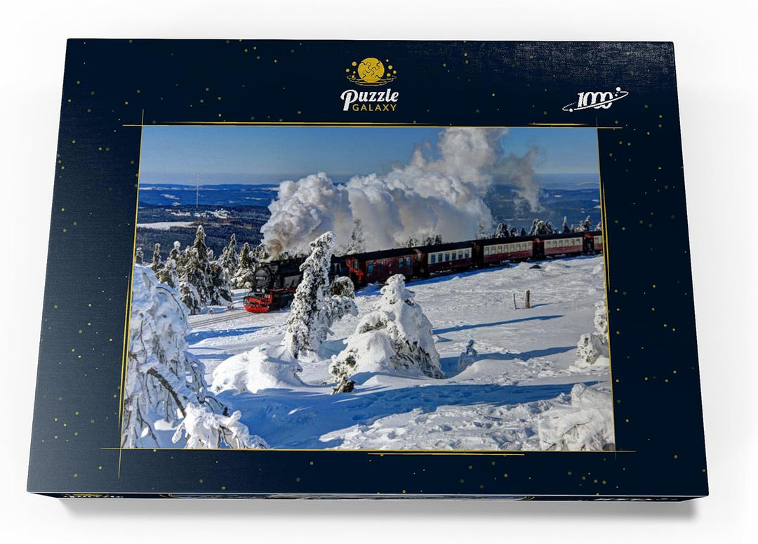 Brockenbahn auf der Fahrt zum Brocken (1142m), Harz - Premium 1000 Teile Puzzle - MyPuzzle Sonderkol