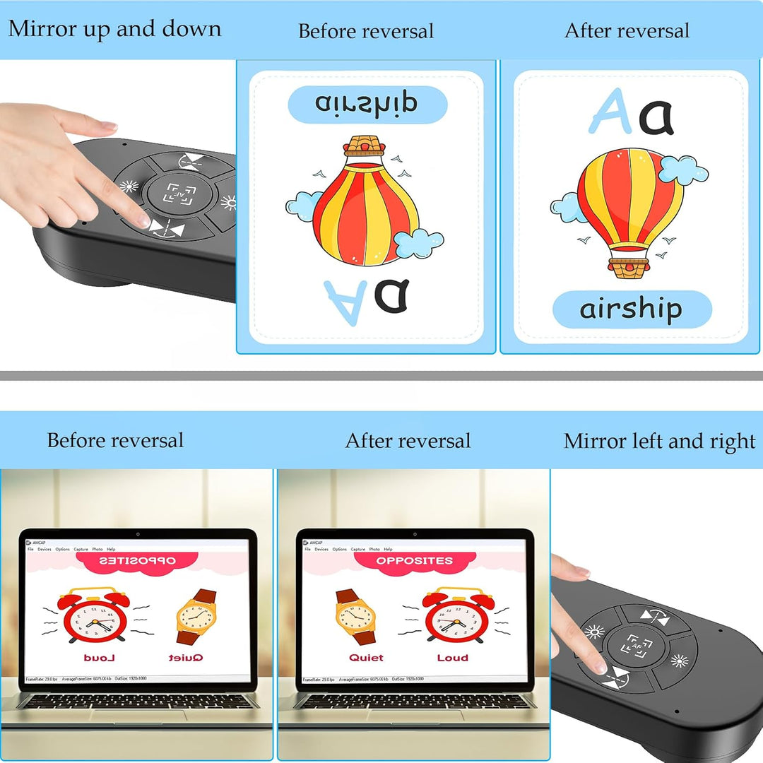 PAKOTOO 8MP Dokumentenkamera Schule & Visualizer für Klassenzimmer mit Dual-Mikrofon, 3-Stufen-LED-L