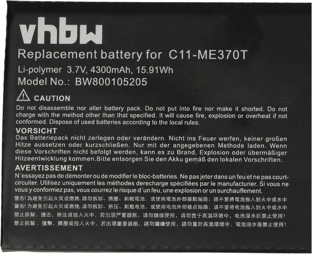 vhbw Akku kompatibel mit Asus Memo Pad Smart 10.1, ME301T-A1, ME301T 16GB, ME301T, ME172V Tablet Pad