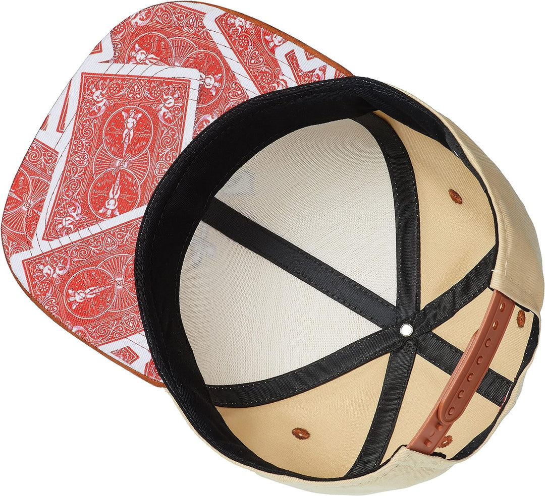 Cadency® Snapback Cap Poker, Damen und Herren, Beige, Unisex, Grössenverstellbar
