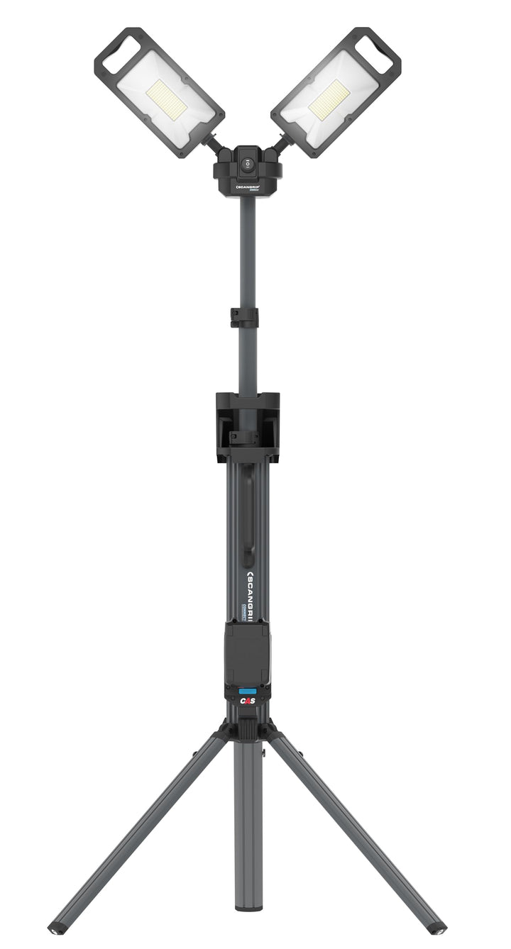 SCANGRIP Tower 8 Connect, Stativ mit LED-Strahlern 8000 Lumen und Universelles Stromversorgungssyste