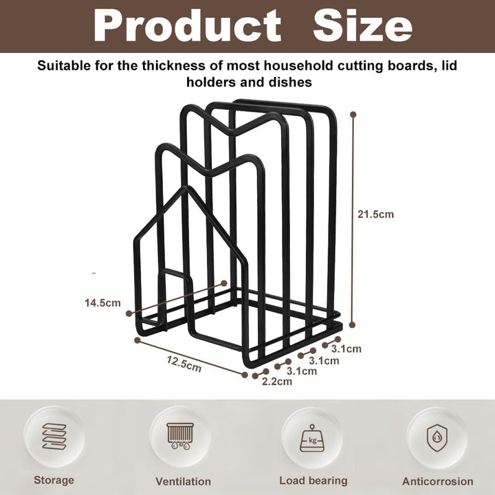 LIMITADA Schneidebrett Rack Schneidebrettständer Schwarz Schneidebrett Halter Ständer Schneidebrett