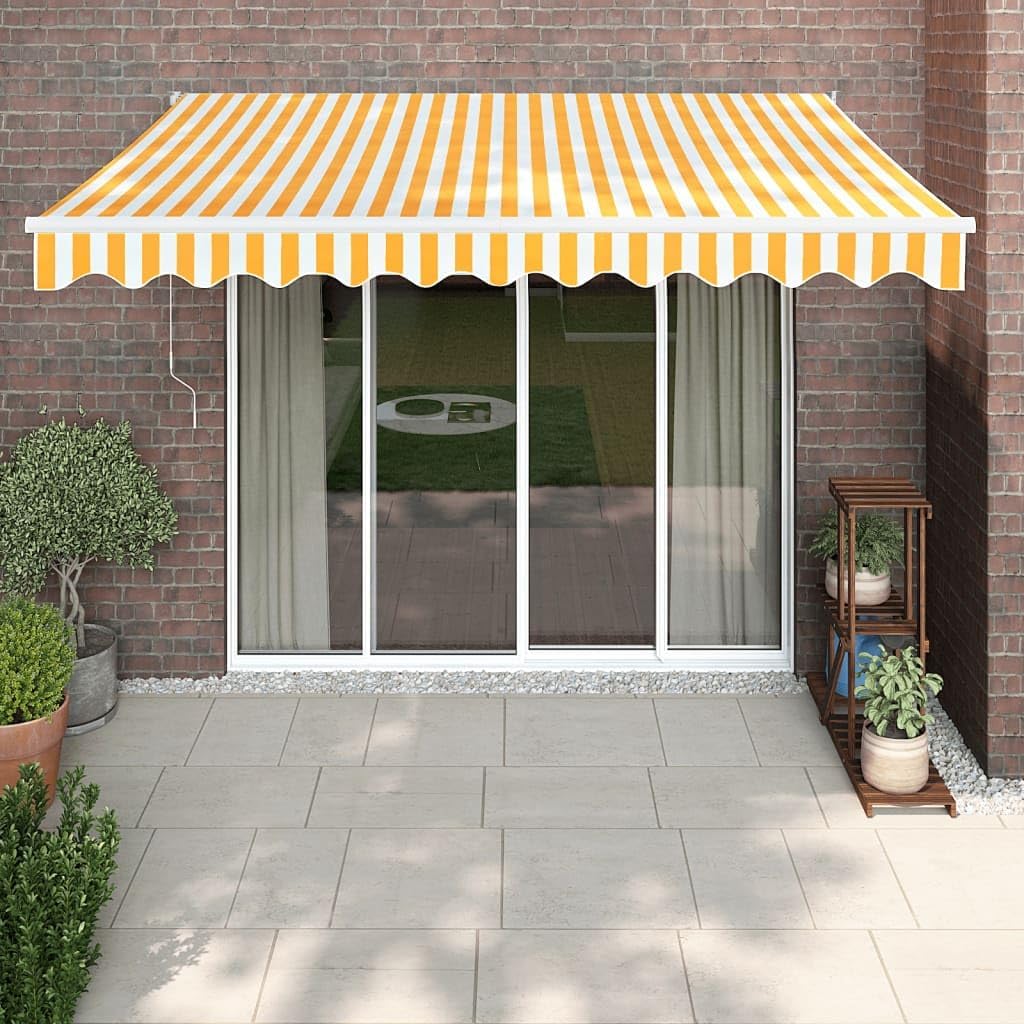 vidaXL Markise, Sonnenmarkise mit Kurbel Automatisch, Gelenkarmmarkise für Terrasse Balkon, Sonnensc