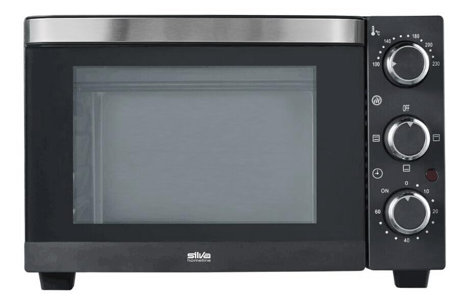 Silva Schneider MB 1600 Minibackofen, 15 L, schwarz, 1200 Watt, Temperaturr. 100-230 °C, Timer, 4 St