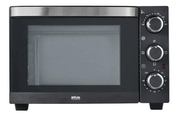 Silva Schneider MB 1600 Minibackofen, 15 L, schwarz, 1200 Watt, Temperaturr. 100-230 °C, Timer, 4 St