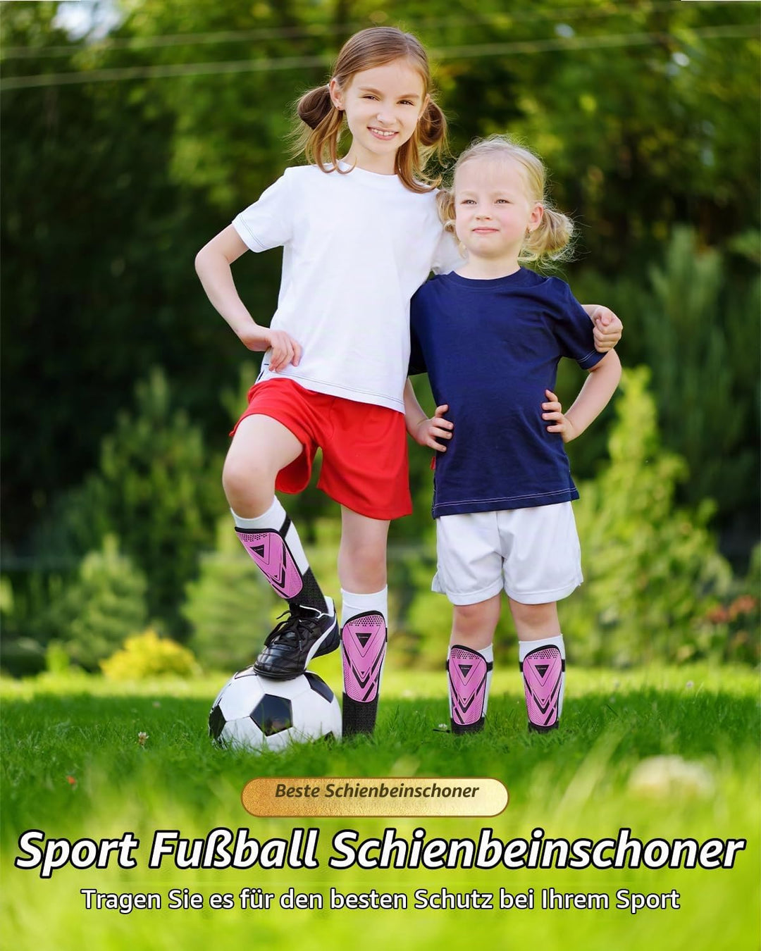 Schienbeinschoner Kinder Fussball Zertifizierte Airsfish Schienbeinschoner für Fussball mit Knöchels