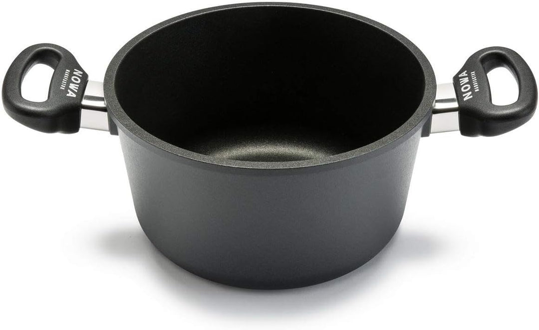 NOWA Aluguss Kochtopf mit Glas-Deckel (20 cm Ø) – Antihaftbeschichteter Topf (11 cm Innenhöhe) mit b