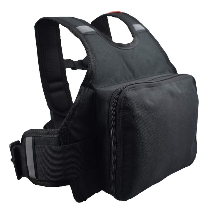 Madbike Motorrad-Sicherheitsgurt für Kinder, reflektierend und faltbar, Schwarz