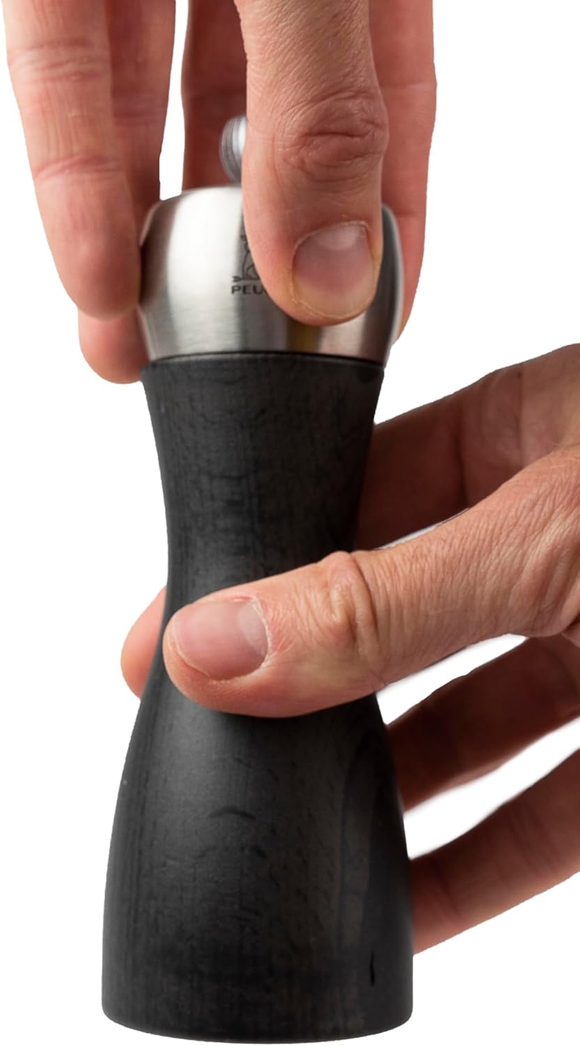 Peugeot Fidji Manuelle Pfeffermühle, Klassische Mahlgradeinstellung, Höhe: 15 cm, Holz, Schwarz, 171