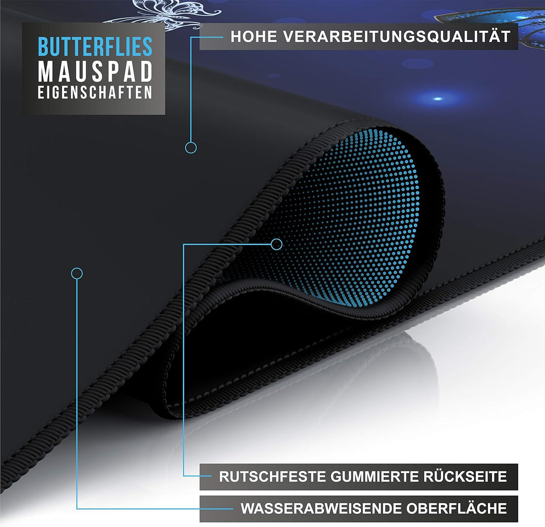 CSL - XXL Speed Gaming Mauspad Titanwolf 900 x 400mm - XXL Mousepad - Tischunterlage Large Size - ve