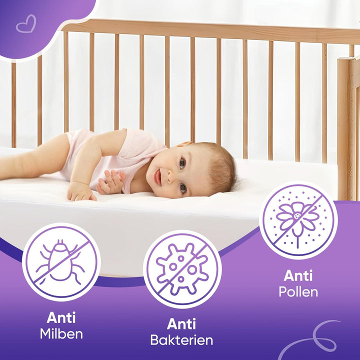 PIHU Matratzenschoner (Wasserdicht) - Baby Kleinkind Kind (Inkontinenzauflage) Matratzenschutz (Atmu