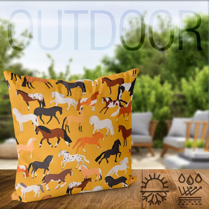 VOID Pferde Herde Kissenbezug Kissenhülle Sofakissen Kissen Deko Outdoor-Kissen Dekokissen, Kissen G