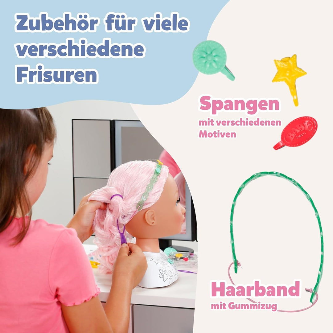 BABY born Styling Filzstifte-& Accessoire-Set - Abwaschbare Marker, Haarband, Pins & Haarspangen - H