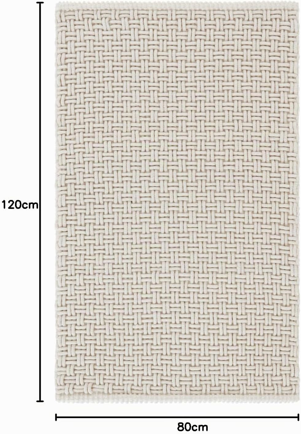 JOTEX Badteppich, Naturweiss, 80X120, 10 80X120 Naturweiss, 80X120 Naturweiss