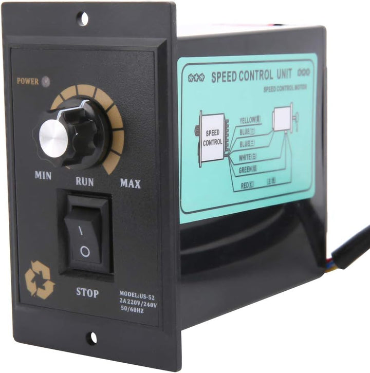 Motordrehzahlregler US-52, AC 220V 50/60Hz Motordrehzahlregler 300/400/500W, Präzision der Hochleist