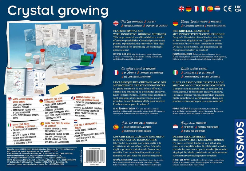Kosmos 616854 Crystal Growing - Kristalle züchten Experimentier Set für Kinder mit mehrsprachiger An