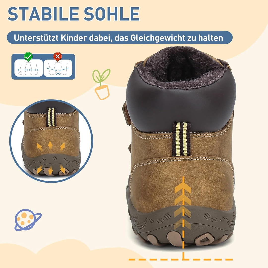 Mishansha Kinder Winterschuhe Mädchen Winterstiefel Warm Schneestiefel Gefüttert Boots Wasserdicht 2