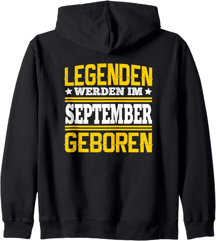 Legenden werden im September geboren Geburtstag Geburt Fun Kapuzenjacke