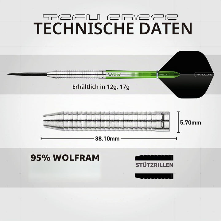 RED DRAGON Featherlite 2: 12g Tungsten Darts Set mit Flights und Schäfte