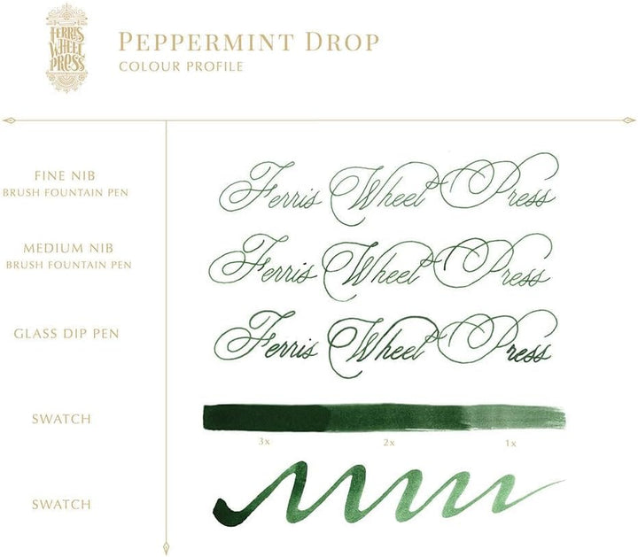 Ferris Wheel Press Fountain Pen Ink | Everyday Ink Collection | Dark Green | 85ml Dark Green 85ml, D