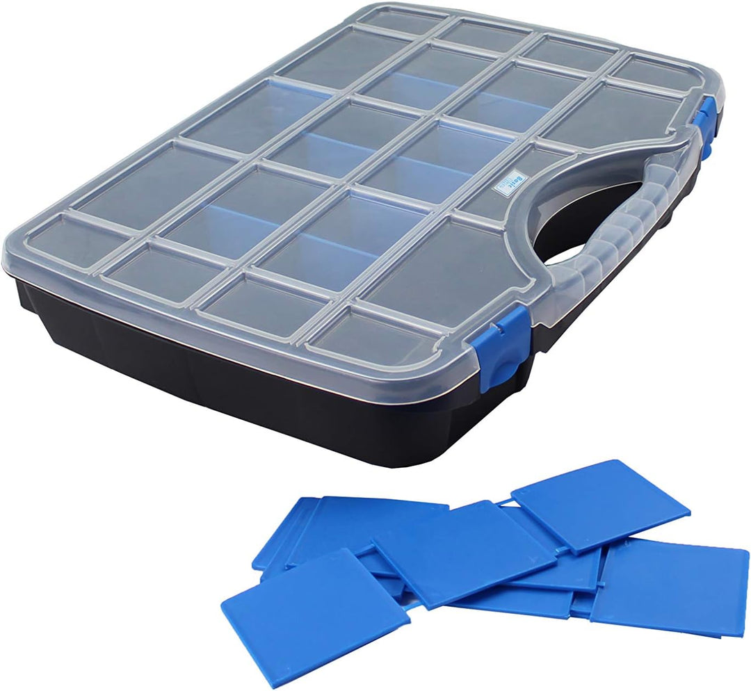 Tayg Sortimentskasten Basic Box 03/460 x 350 x 81 mm/bis zu 26 Fächer/schwarz-blau, schwarz, 024559