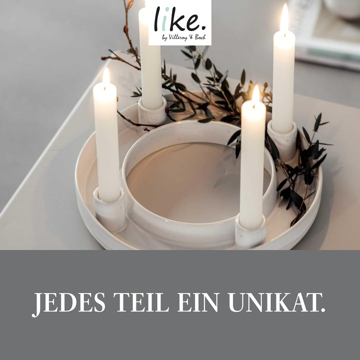 like. by Villeroy & Boch Winter Glow Adventskranz, 26x26x5,5 cm, Adventskranz