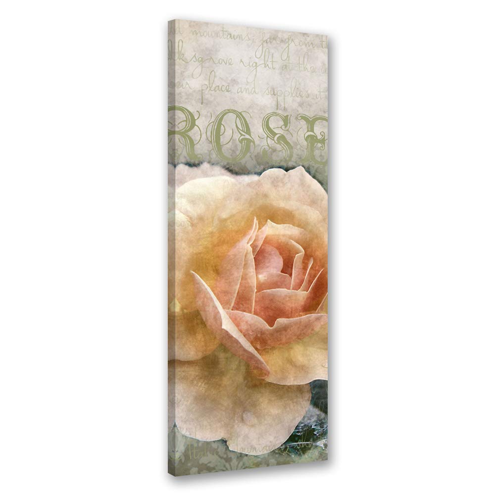 Feeby Wandbilder Rose Blumen XXL 40x100 cm 1Teilig Modern Bilder Bild auf Leinwand Leinwandbilder Wa