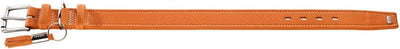 HUNTER CANNES Hundehalsband, Leder, Nappaleder, weich, edel, elegant, 50 (S-M), orange 50 (S-M) oran