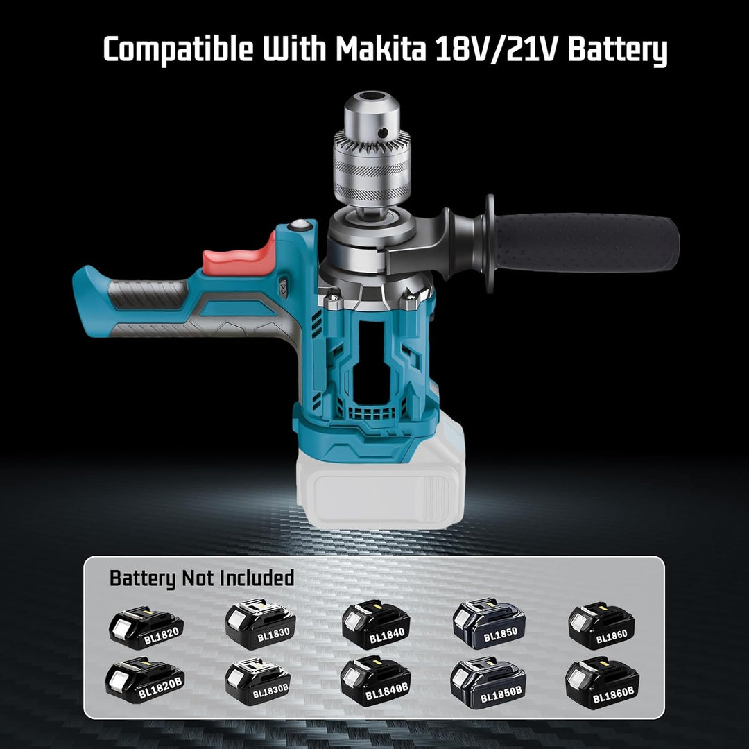 Akku-Farbmörtelrührer Kompatibel mit 18V/21V Batterie (Ohne Akku), 1100W Mischbohr mit Verstellbarem