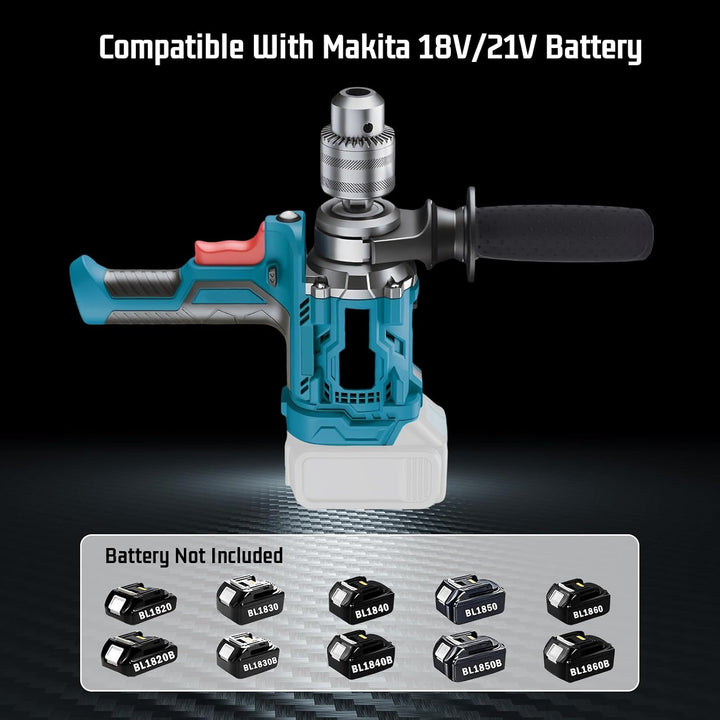 Akku-Farbmörtelrührer Kompatibel mit 18V/21V Batterie (Ohne Akku), 1100W Mischbohr mit Verstellbarem