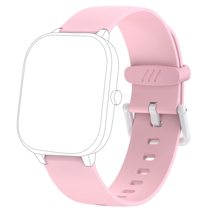HENGTO Weiches Silikon-Smartwatch-Ersatzarmband, 16 mm, für Jungen und Mädchen Pink, Pink